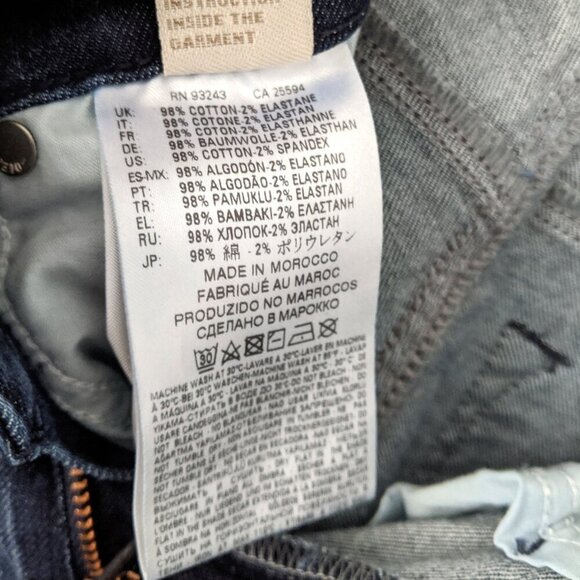 Diesel Sandy Slim Straight Jeans Mid Rise Stretch Denim Dark Blue Italy NEW - Picture 8 of 11